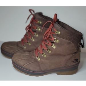 The North Face Waterproof Boots Leather Brown
